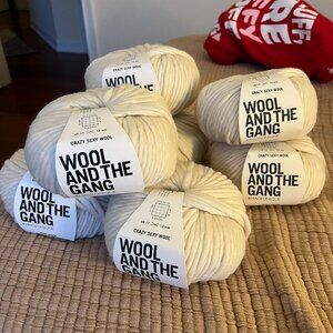 Wool And The Gang Crazy Sexy Wool in Ivory White 7 x 200g balls